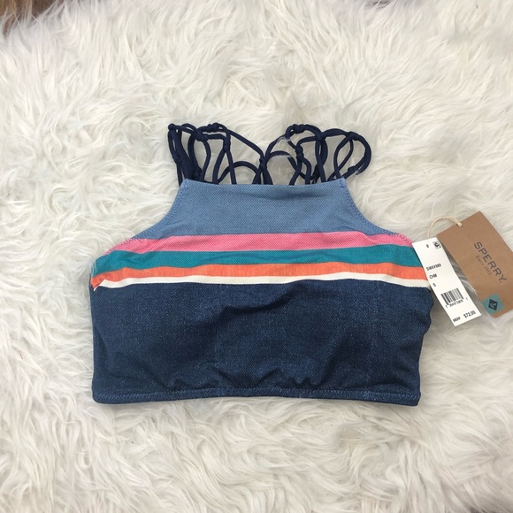 Sperry Shipmate chambray high neck bikini top - Picture 6 of 8